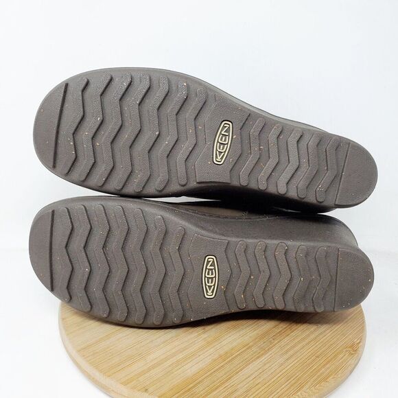 KEEN Akita Ankle Boots Womens 9.5 Brown Leather Wedge Lug Bootie Shoes - Picture 12 of 14